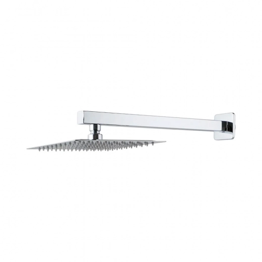 Ducha Chuveiro 30Cm Com Braço 40Cm Aço Inox 304 Mundaú Prata