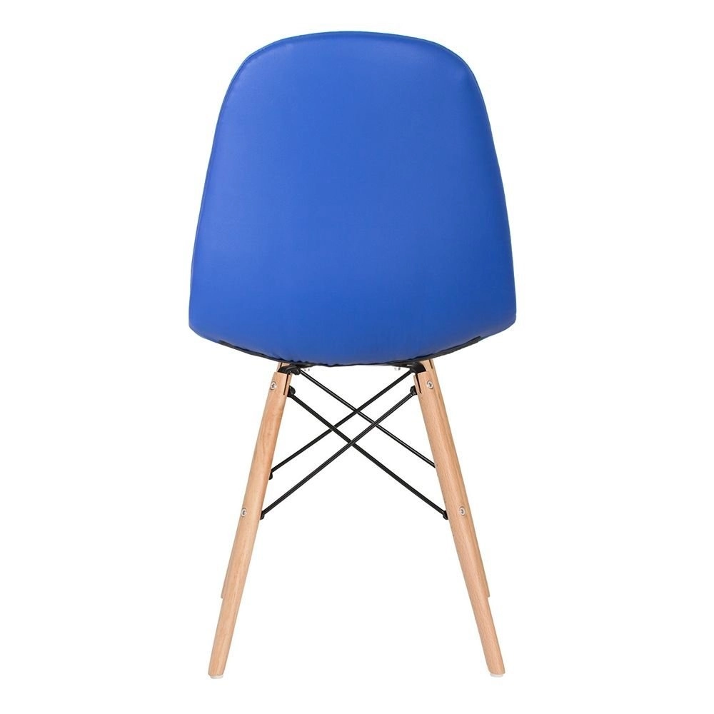 Kit 10 Cadeiras de jantar Charles Eames Eiffel Botonê Estofada - Azul Kit 10 Cadeiras de jantar Charles Eames Eiffel Botonê Estofada - Azul