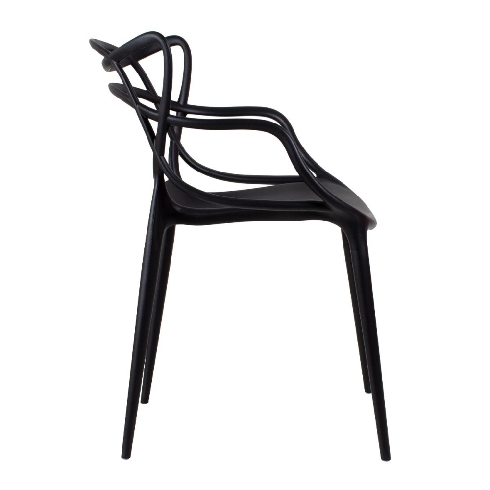 Kit 10 Cadeiras de jantar Master Allegra Design Moderno em Polipropileno - Preto Kit 10 Cadeiras de jantar Master Allegra Design Moderno em Polipropileno - Preto