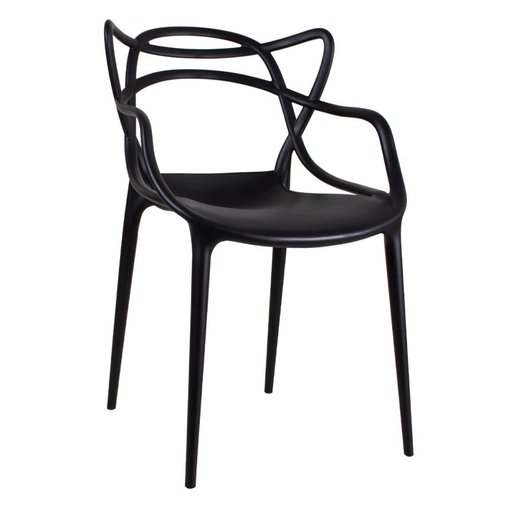 Kit 12 Cadeiras de jantar Master Allegra Design Moderno em Polipropileno - Preto