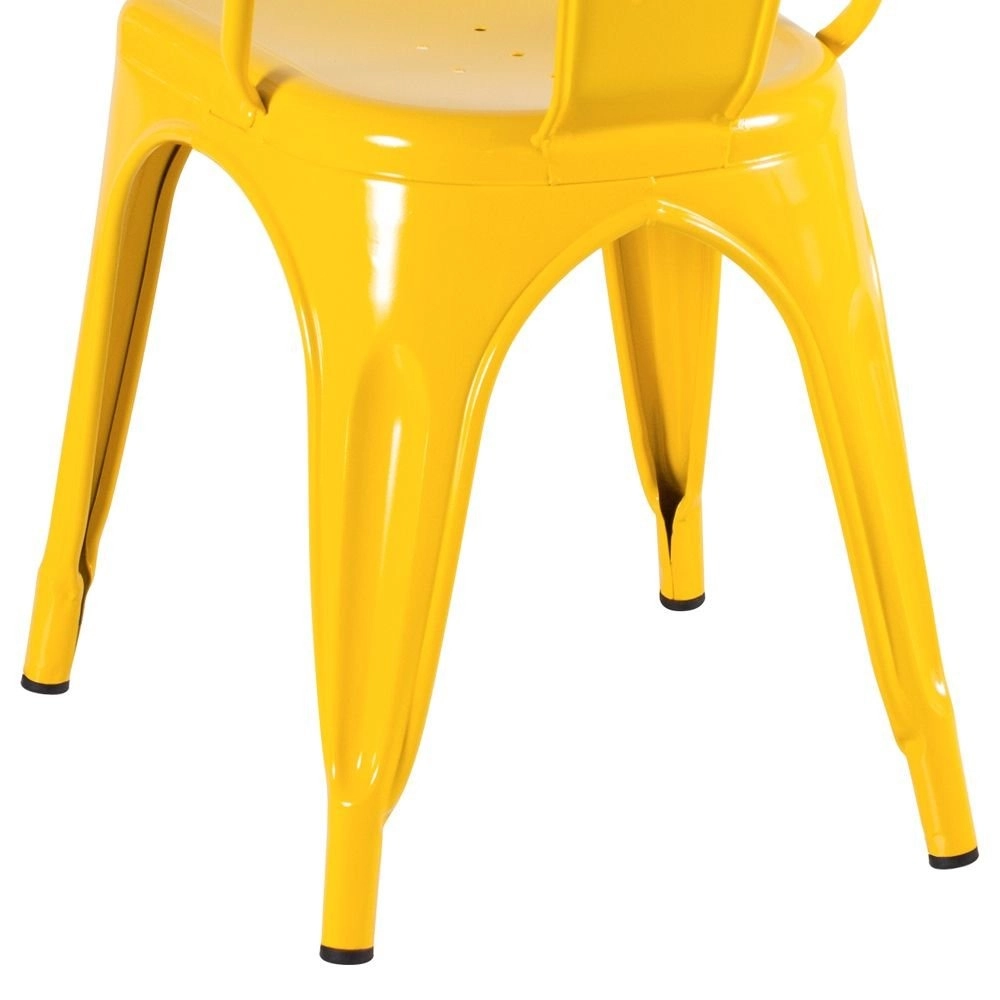 Kit 16 Cadeiras de jantar Iron Tolix com design industrial – Amarelo