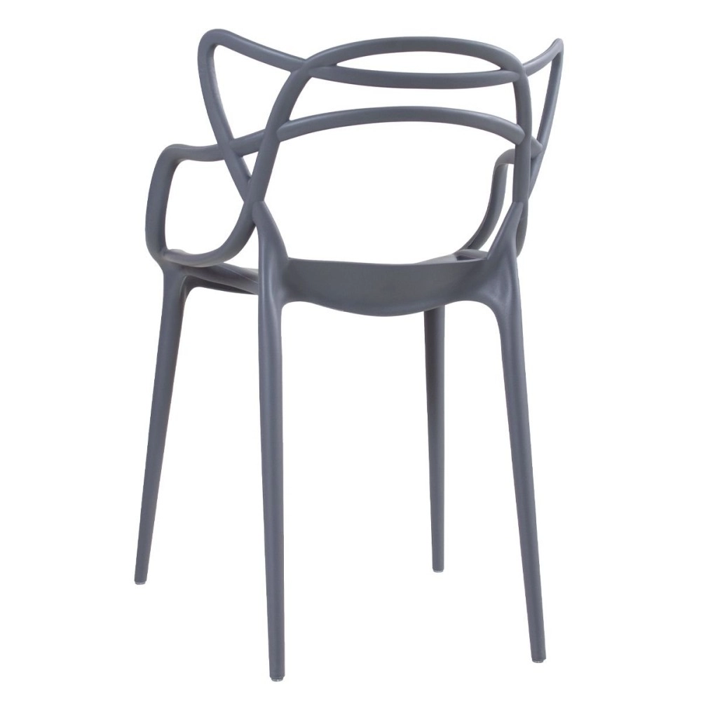 Kit 16 Cadeiras de jantar Master Allegra Design Moderno em Polipropileno - Cinza escuro