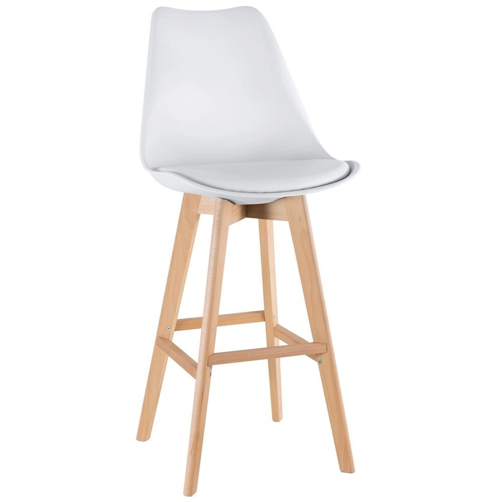 Kit 2 banquetas + 4 cadeiras estofadas Leda - Branco Kit 2 banquetas + 4 cadeiras estofadas Leda - Branco