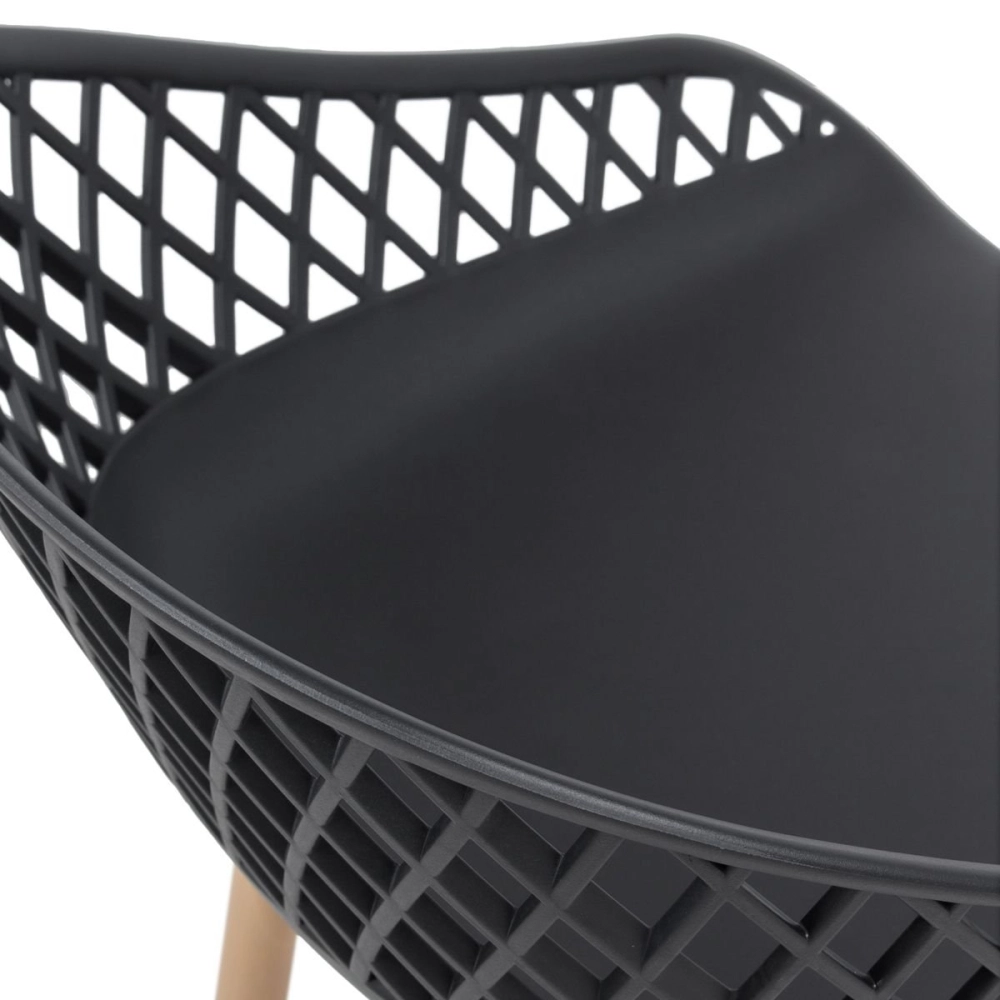 Kit 2 Banquetas alta para bancada Clarice Cloe com base de metal - Preto