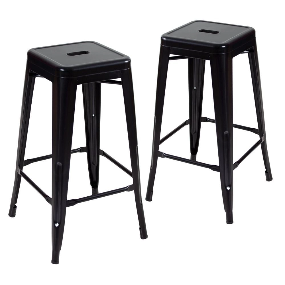 Kit 2 Banquetas alta para bancada Iron Tolix 76 cm - Preto semibrilho Kit 2 Banquetas alta para bancada Iron Tolix 76 cm - Preto semibrilho