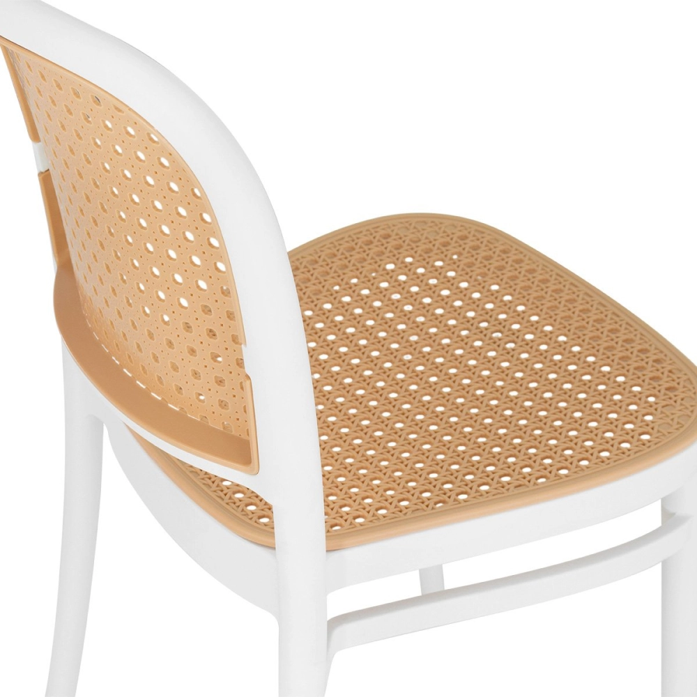 Kit 2 Cadeiras de jantar Amis Lola com design moderno e assento confortável - Branco