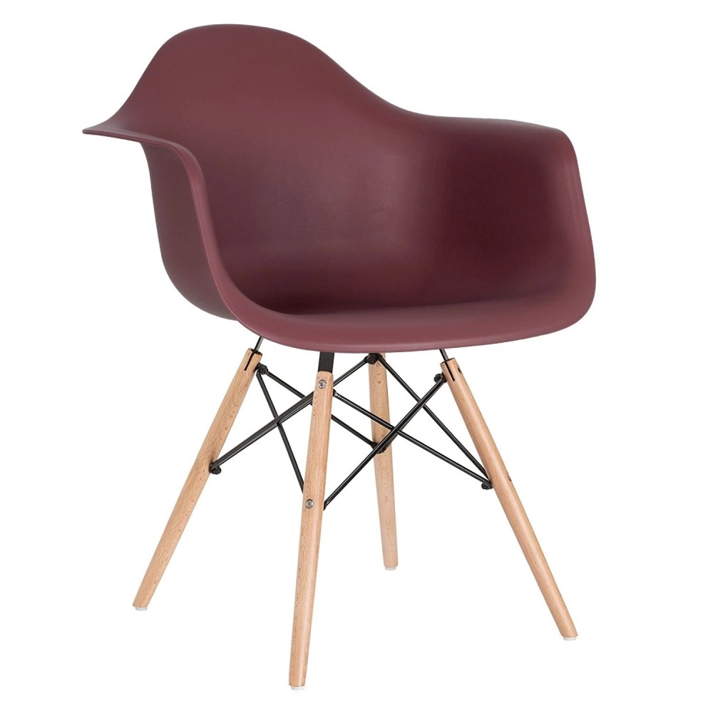 Kit 2 Cadeiras de jantar Charles Eames Eiffel DAW em Polipropileno - Marrom Kit 2 Cadeiras de jantar Charles Eames Eiffel DAW em Polipropileno - Marrom