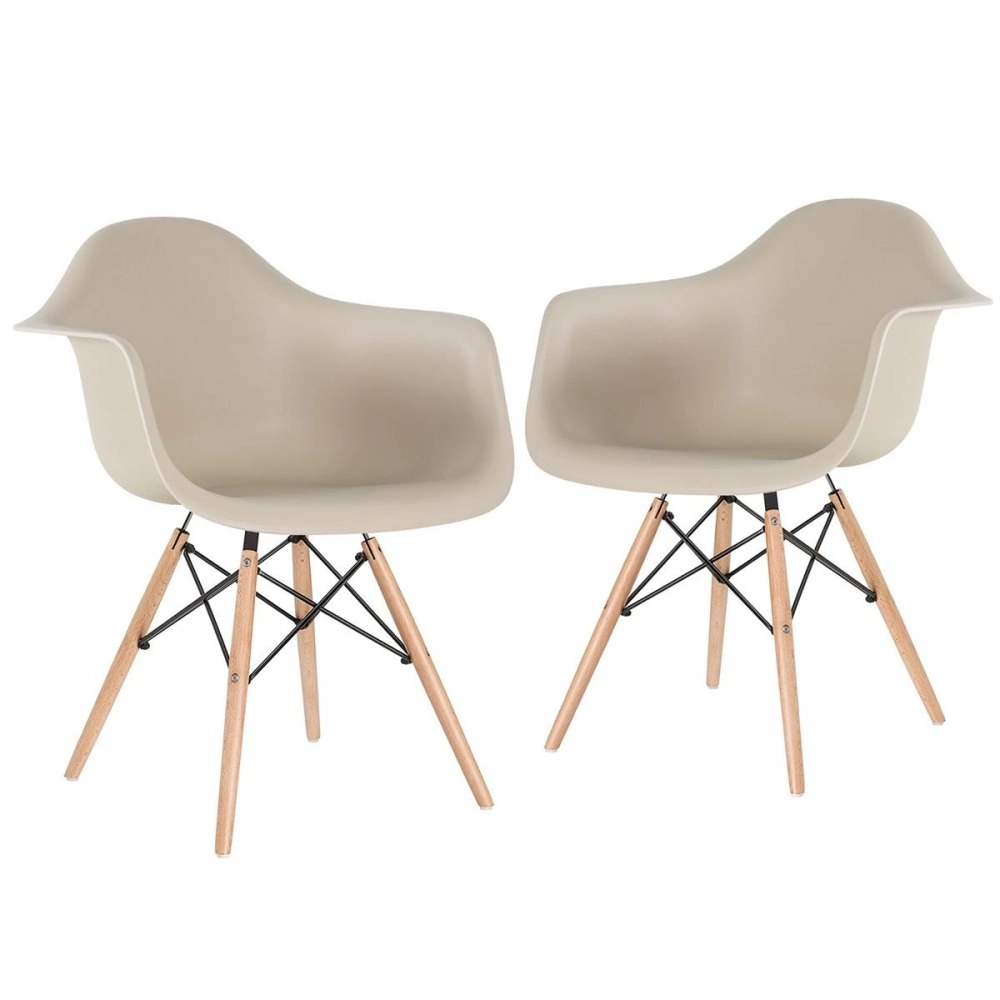 Kit 2 Cadeiras de jantar Charles Eames Eiffel DAW em Polipropileno - Nude Kit 2 Cadeiras de jantar Charles Eames Eiffel DAW em Polipropileno - Nude