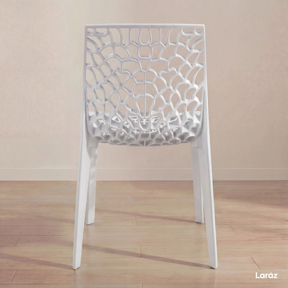 Kit 2 Cadeiras de jantar Gruvyer com design contemporâneo e anatômico - Branco Kit 2 Cadeiras de jantar Gruvyer com design contemporâneo e anatômico - Branco