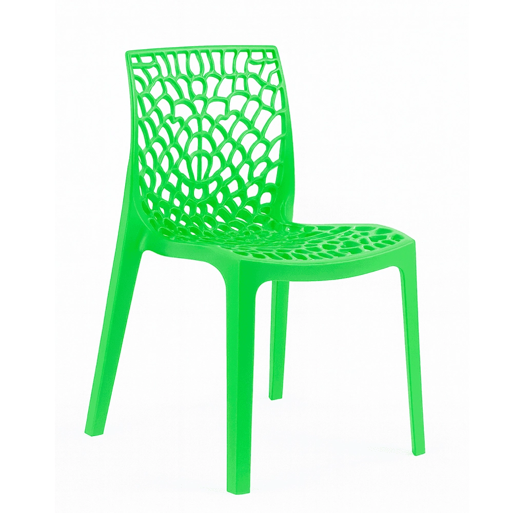 Kit 2 Cadeiras de jantar Gruvyer com design contemporâneo e anatômico - Verde Claro Kit 2 Cadeiras de jantar Gruvyer com design contemporâneo e anatômico - Verde Claro