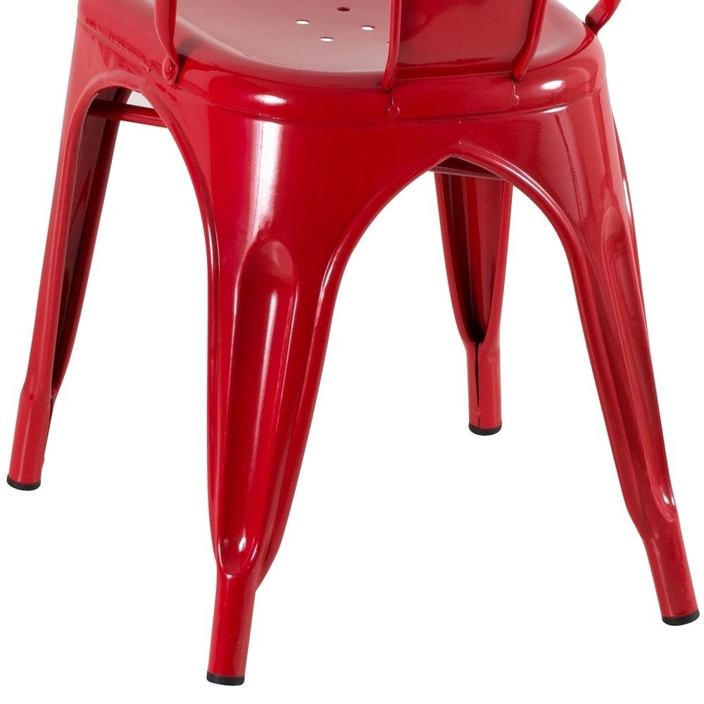 Kit 2 Cadeiras de jantar Iron Tolix com design industrial - Vermelho