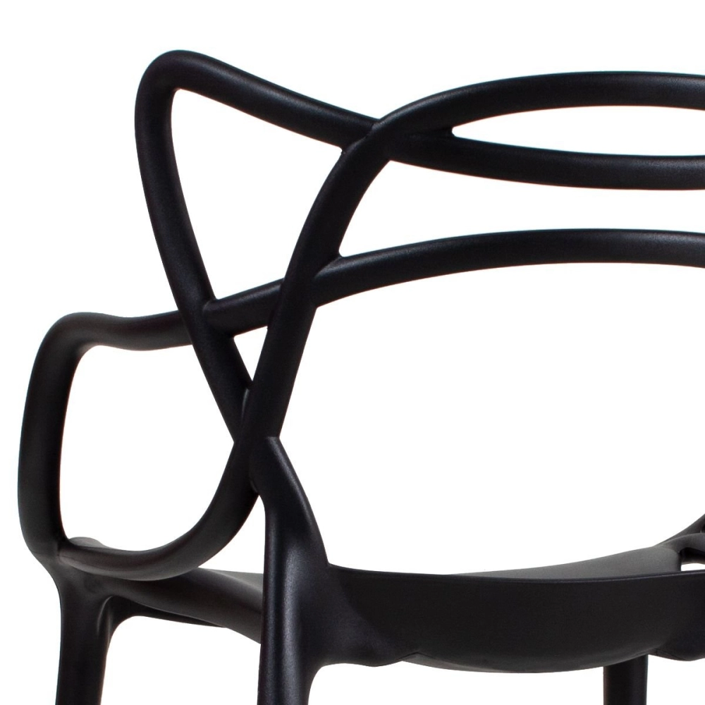 Kit 2 Cadeiras de jantar Master Allegra Design Moderno em Polipropileno - Preto