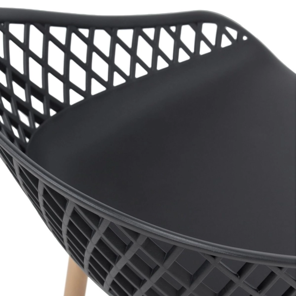 Kit 3 Banquetas alta para bancada Clarice Cloe com base de metal - Preto