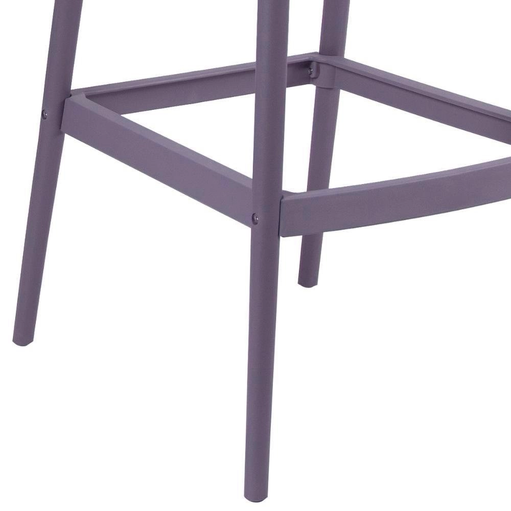 Kit 3 Banquetas alta para bancada Master Allegra em Polipropileno 78 cm - Cinza escuro