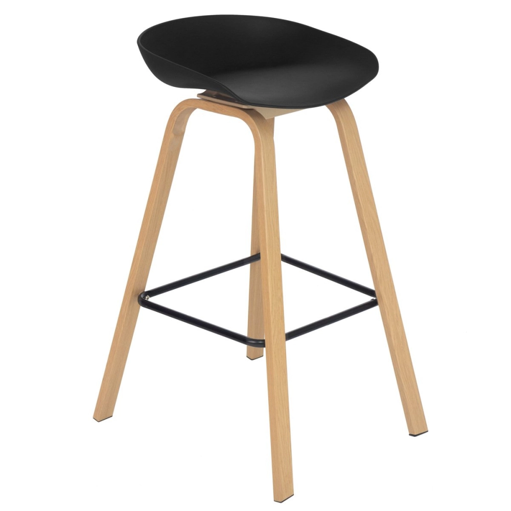 Kit 3 banquetas altas bancada cozinha Cassia BD 76 cm - Preto