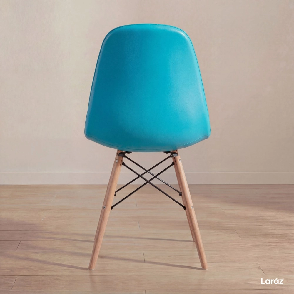 Kit 3 Cadeiras de jantar Charles Eames Eiffel Botonê Estofada - Tiffany