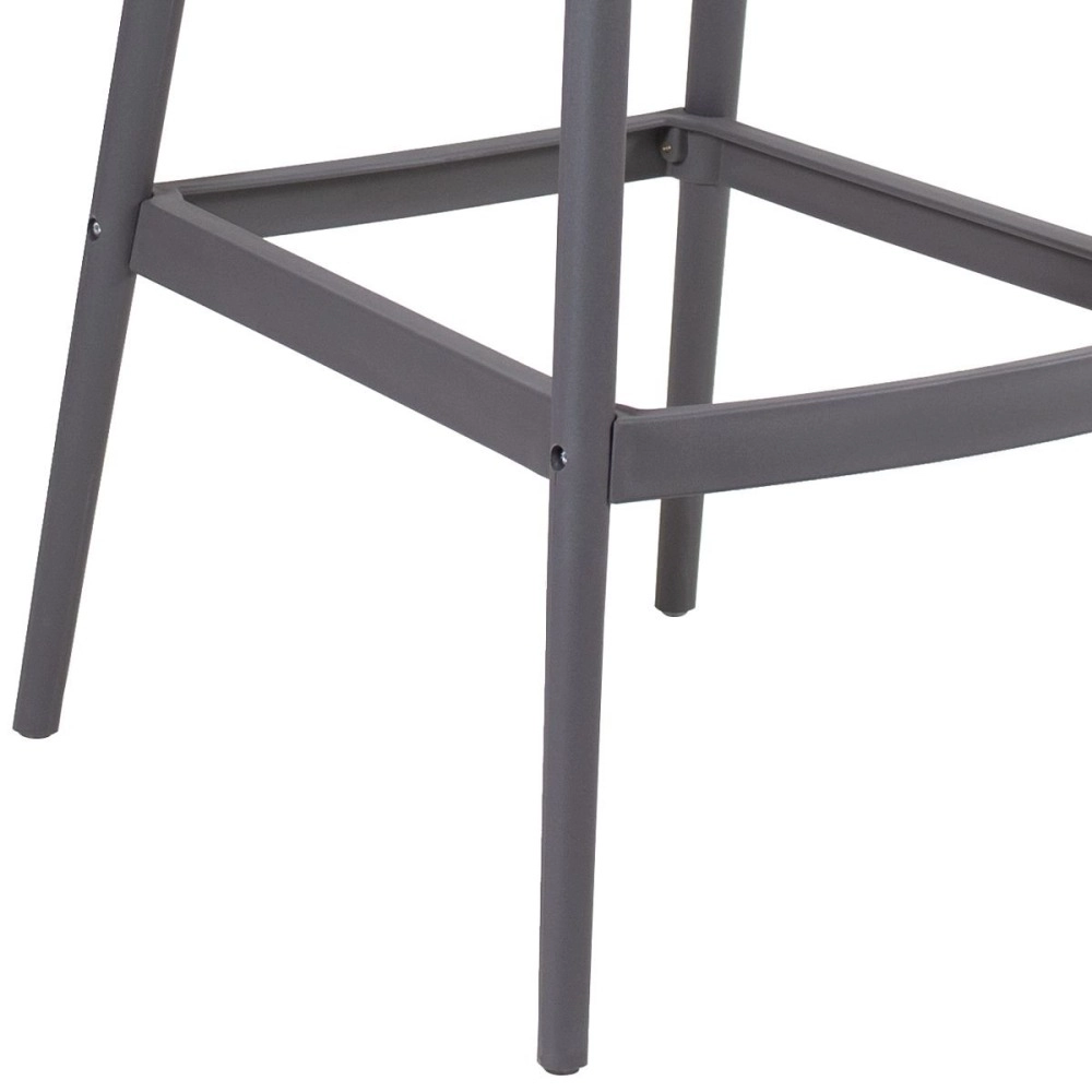 Kit 4 Banquetas alta para bancada Master Allegra em Polipropileno 78 cm - Cinza escuro Kit 4 Banquetas alta para bancada Master Allegra em Polipropileno 78 cm - Cinza escuro