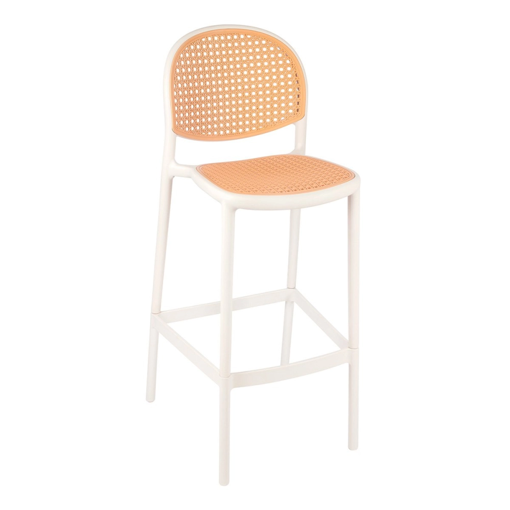 Kit 4 Banquetas alta para bancada Mumbai com assento anatômico 78 cm – Branco Kit 4 Banquetas alta para bancada Mumbai com assento anatômico 78 cm – Branco