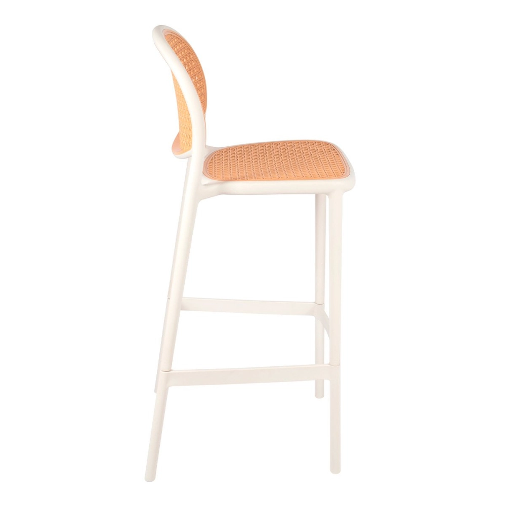 Kit 4 Banquetas alta para bancada Mumbai com assento anatômico 78 cm – Branco Kit 4 Banquetas alta para bancada Mumbai com assento anatômico 78 cm – Branco