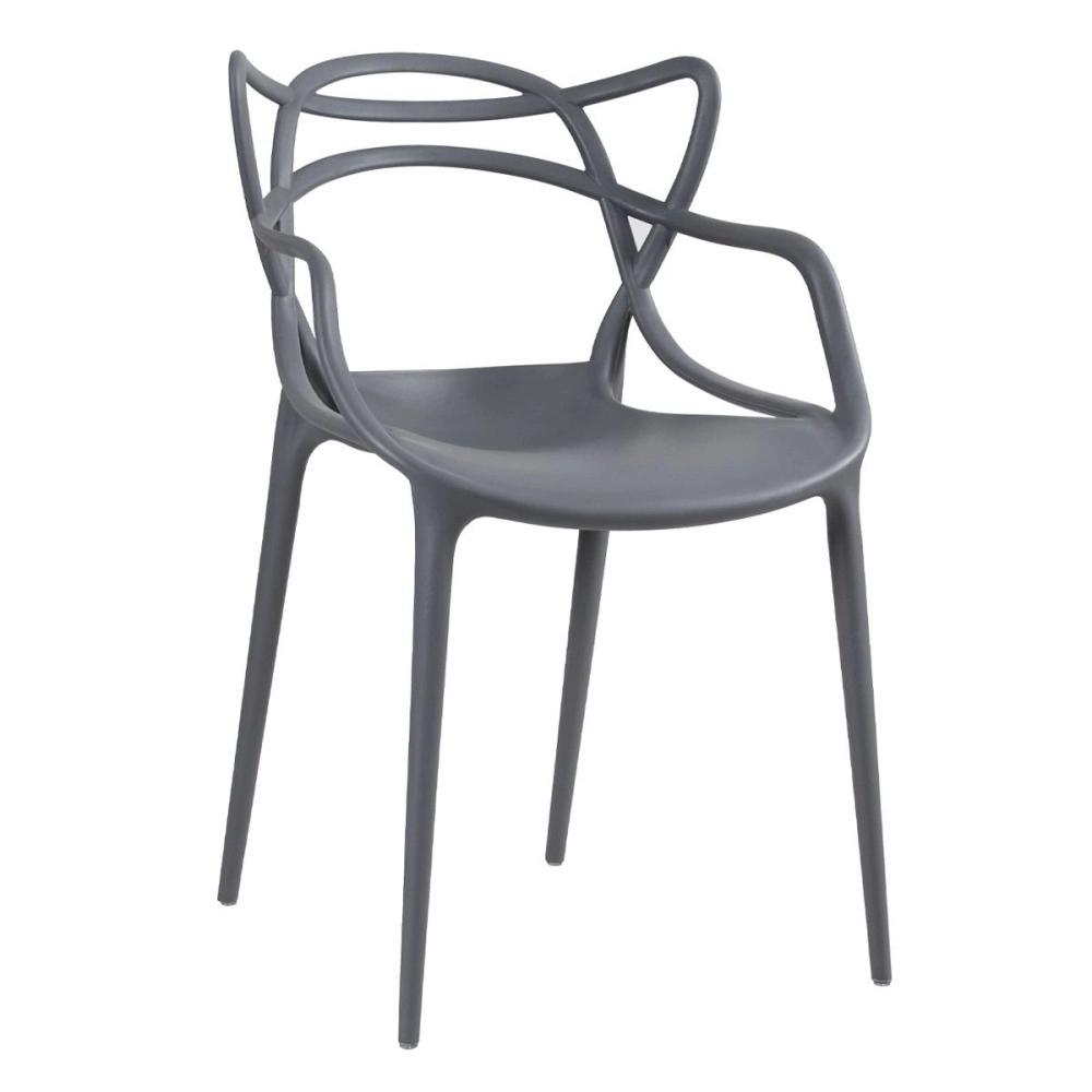 Kit 4 Cadeiras + 2 Banquetas Altas Masters Allegra - Cinza Escuro