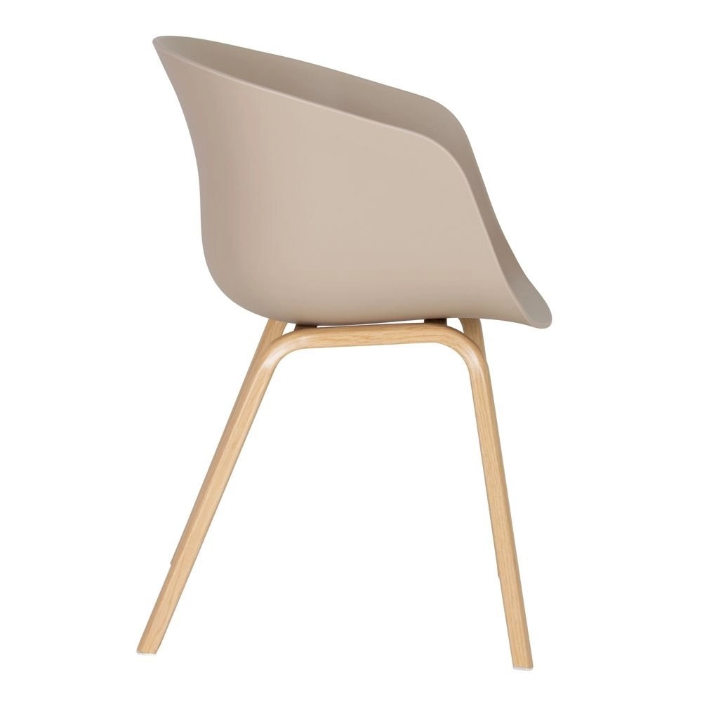 Kit 4 Cadeiras de jantar Cassia com design moderno e assento confortável – Nude