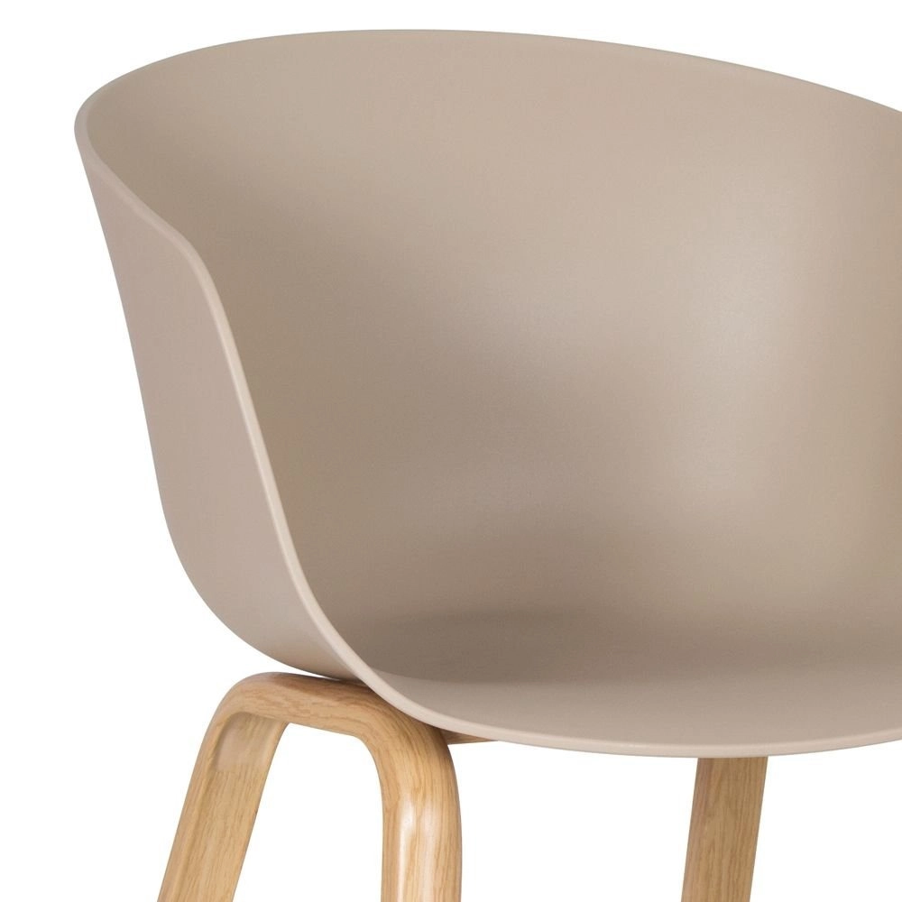 Kit 4 Cadeiras de jantar Cassia com design moderno e assento confortável – Nude