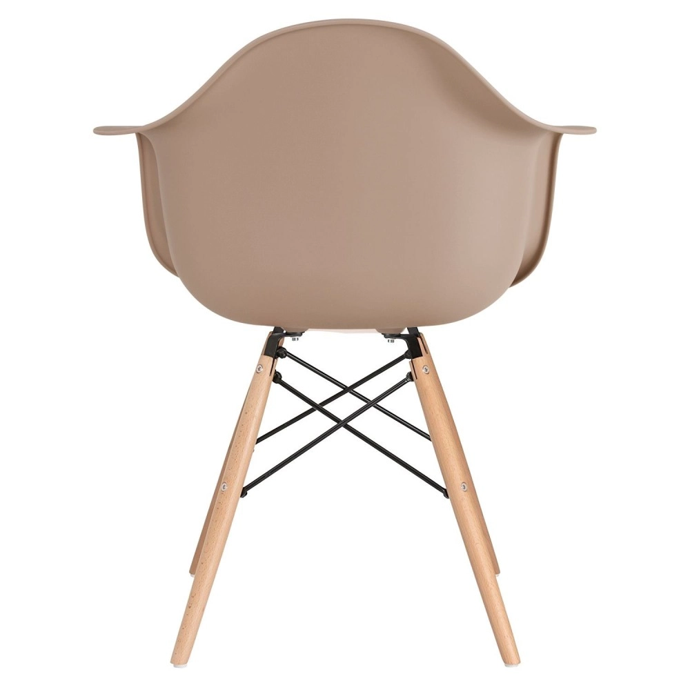 Kit 4 Cadeiras de jantar Charles Eames Eiffel DAW em Polipropileno - Marrom café Kit 4 Cadeiras de jantar Charles Eames Eiffel DAW em Polipropileno - Marrom café