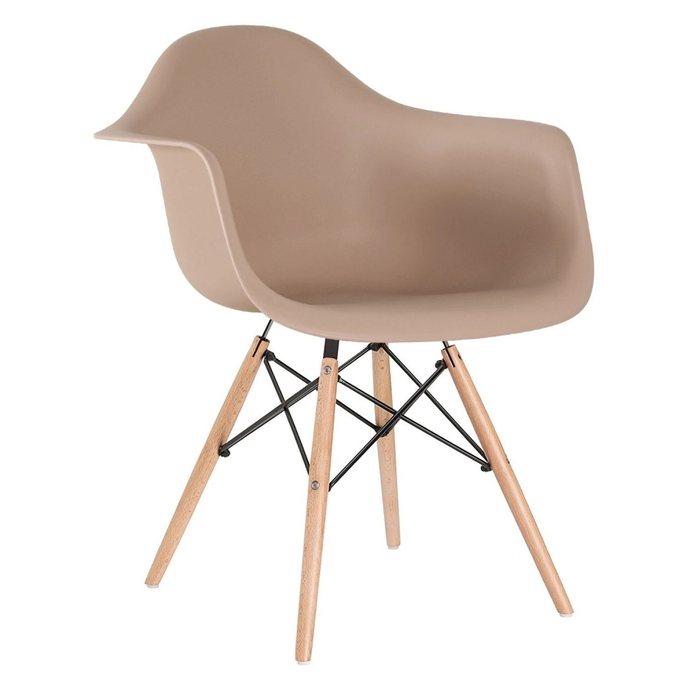 Kit 4 Cadeiras de jantar Charles Eames Eiffel DAW em Polipropileno - Marrom café Kit 4 Cadeiras de jantar Charles Eames Eiffel DAW em Polipropileno - Marrom café