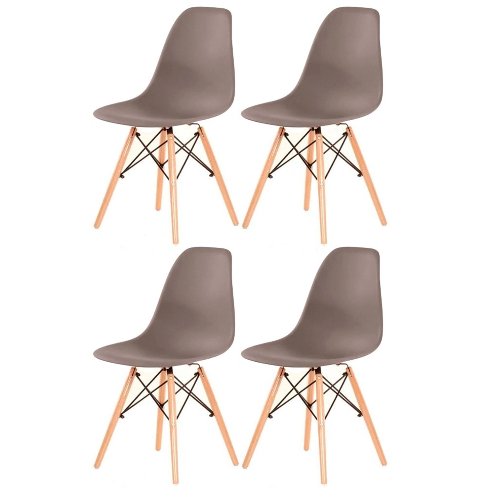 Kit 4 Cadeiras de jantar Charles Eames Eiffel DSW em Polipropileno - Fendi Kit 4 Cadeiras de jantar Charles Eames Eiffel DSW em Polipropileno - Fendi