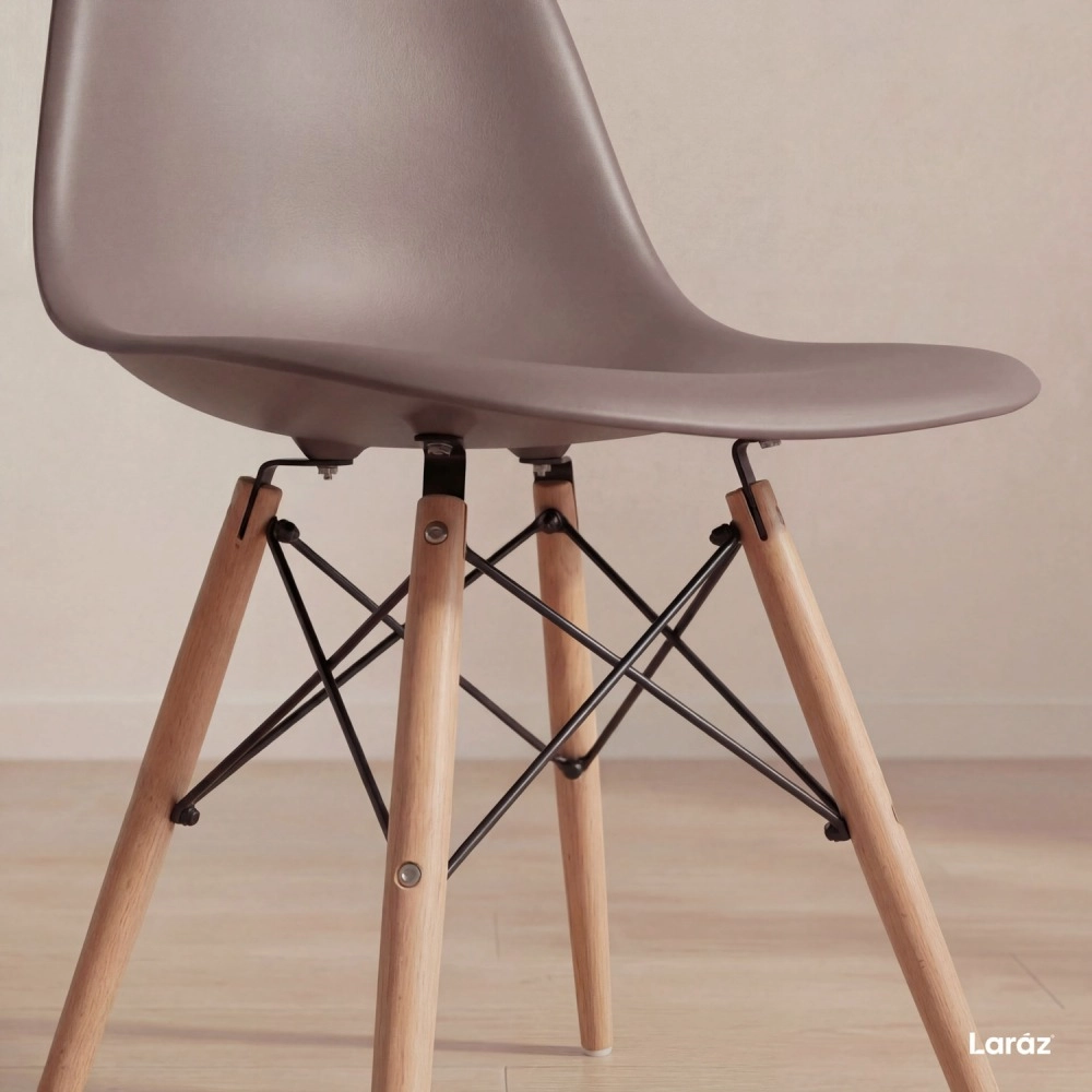 Kit 4 Cadeiras de jantar Charles Eames Eiffel DSW em Polipropileno - Fendi Kit 4 Cadeiras de jantar Charles Eames Eiffel DSW em Polipropileno - Fendi