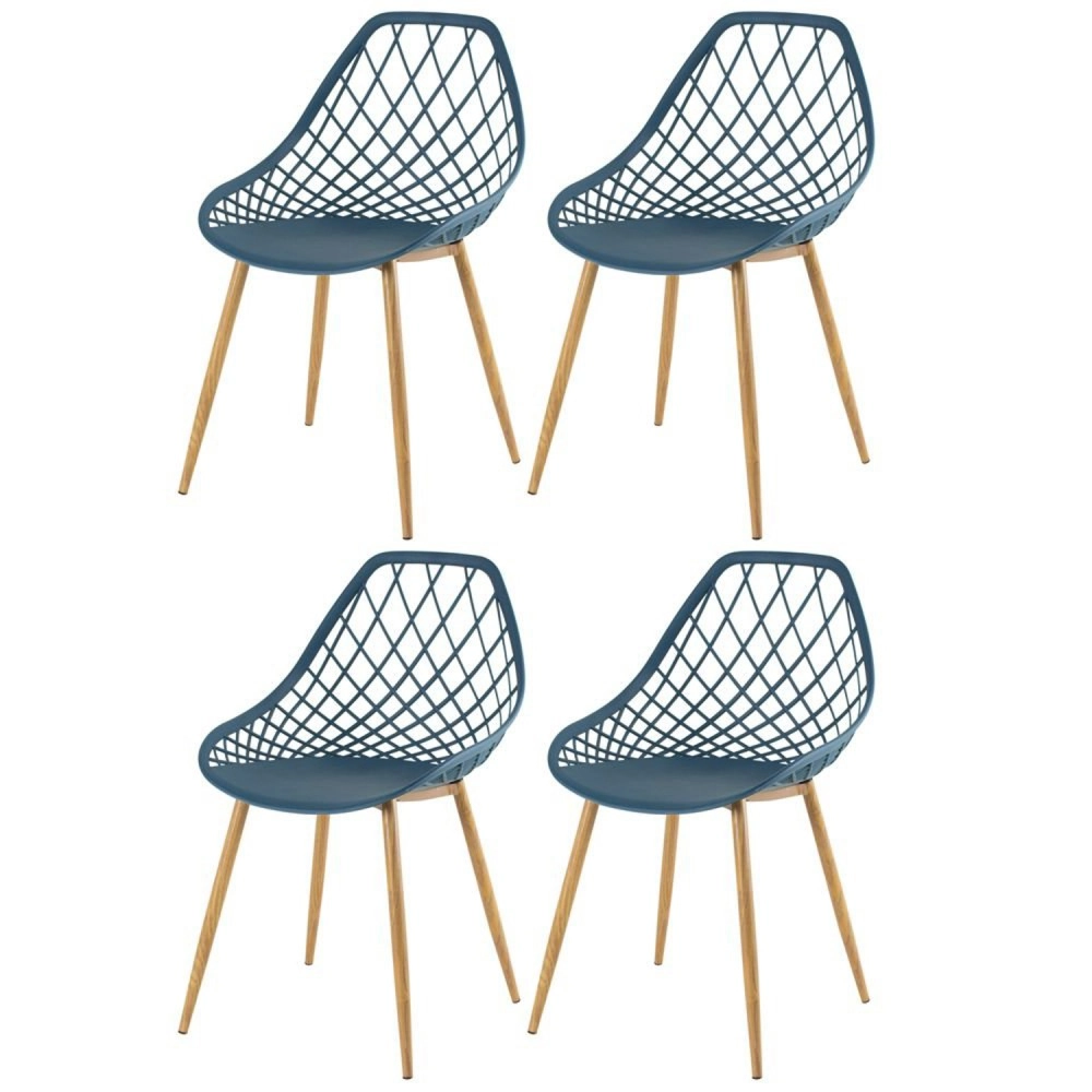 Kit 4 Cadeiras de jantar Clarice Cloe com design contemporâneo - Azul petróleo Kit 4 Cadeiras de jantar Clarice Cloe com design contemporâneo - Azul petróleo