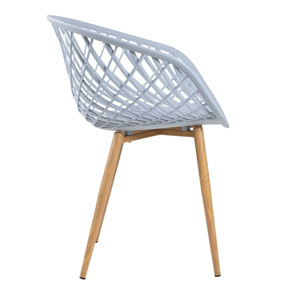 Kit 4 Cadeiras de jantar Clarice Nest com design moderno e anatômico - Cinza Kit 4 Cadeiras de jantar Clarice Nest com design moderno e anatômico - Cinza