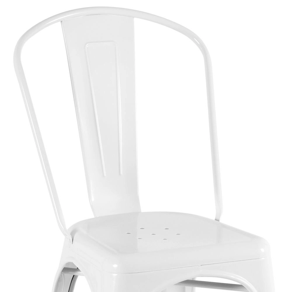 Kit 4 Cadeiras de jantar Iron Tolix com design industrial - Branco Kit 4 Cadeiras de jantar Iron Tolix com design industrial - Branco