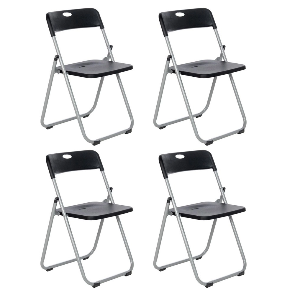 Kit 4 cadeiras dobrável Fort para restaurante e espaços comerciais – Preto Kit 4 cadeiras dobrável Fort para restaurante e espaços comerciais – Preto