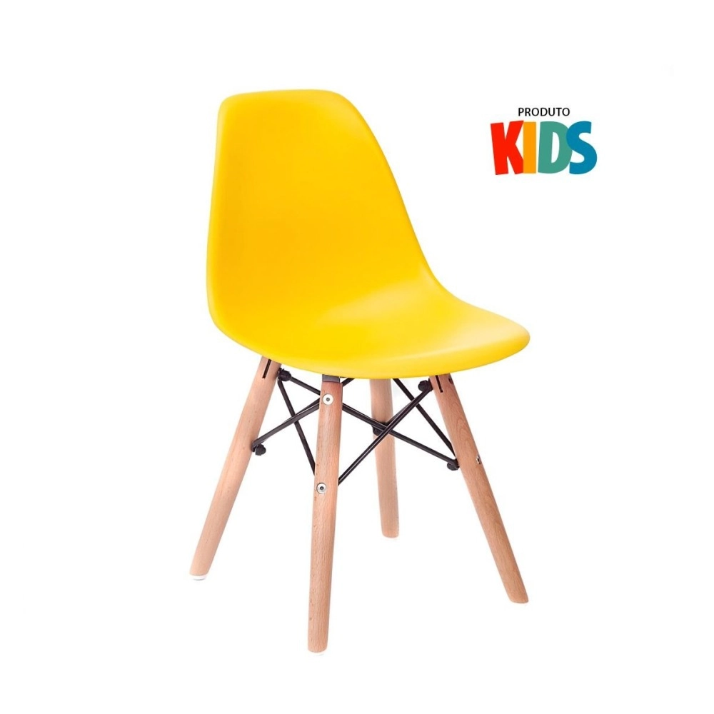 Kit 4 cadeiras infantil Eames Eiffel Junior kids - Amarelo Kit 4 cadeiras infantil Eames Eiffel Junior kids - Amarelo