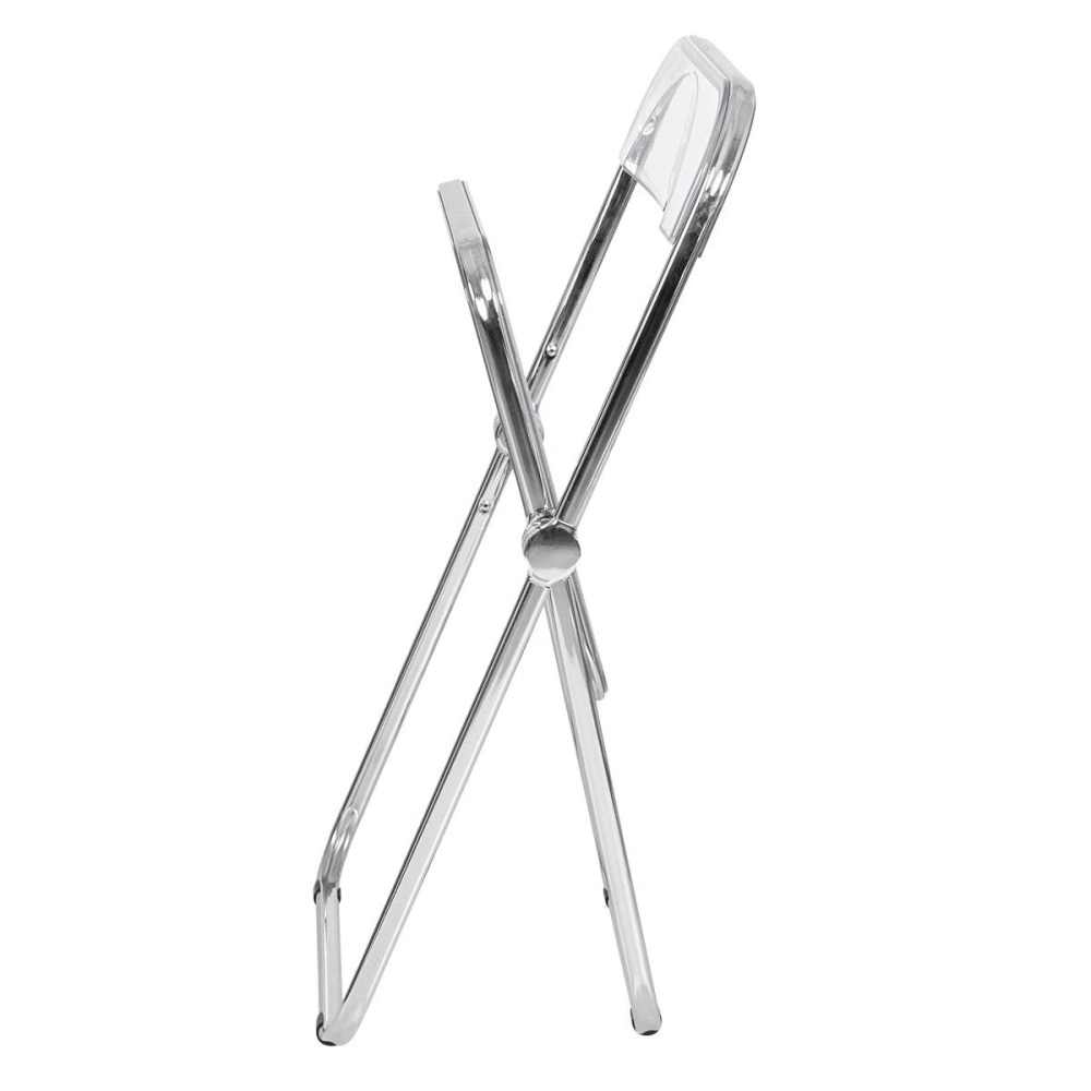 Kit 4 cadeiras jantar design dobrável cristal acrílico transparente Italia - Incolor Kit 4 cadeiras jantar design dobrável cristal acrílico transparente Italia - Incolor