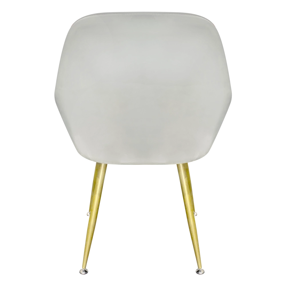 Kit 4 Cadeiras Poltrona Lines com pés dourados Suede para sala de jantar – Cinza Kit 4 Cadeiras Poltrona Lines com pés dourados Suede para sala de jantar – Cinza