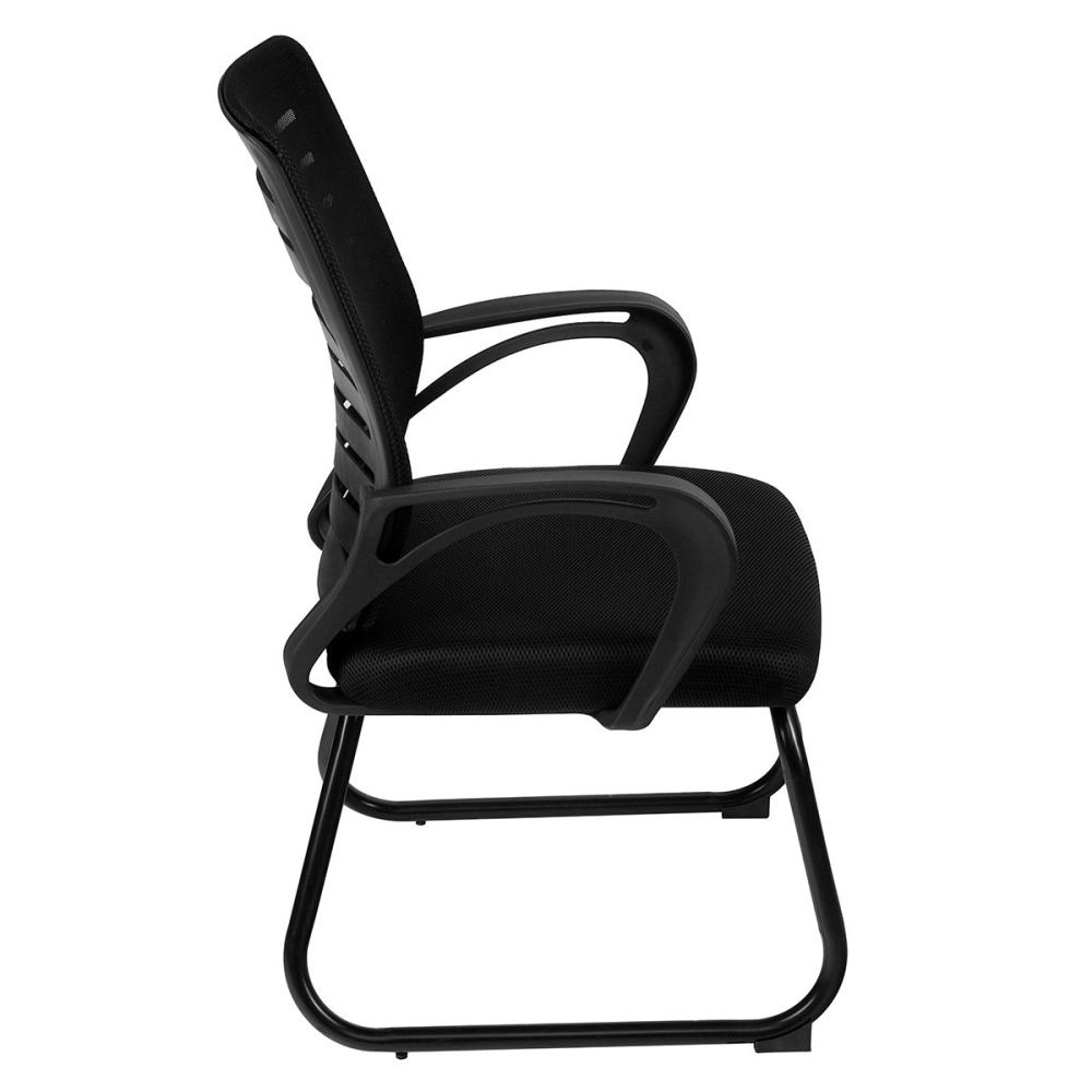 Kit 4 Cadeiras Viena para escritório com base fixa – Preto