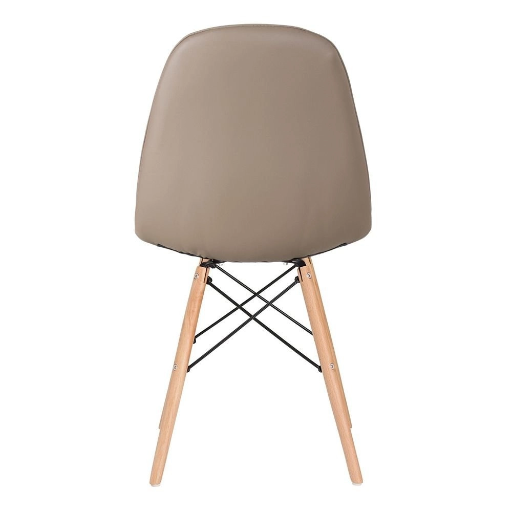 Kit 5 Cadeiras de jantar Charles Eames Eiffel Botonê Estofada – Nude Kit 5 Cadeiras de jantar Charles Eames Eiffel Botonê Estofada – Nude