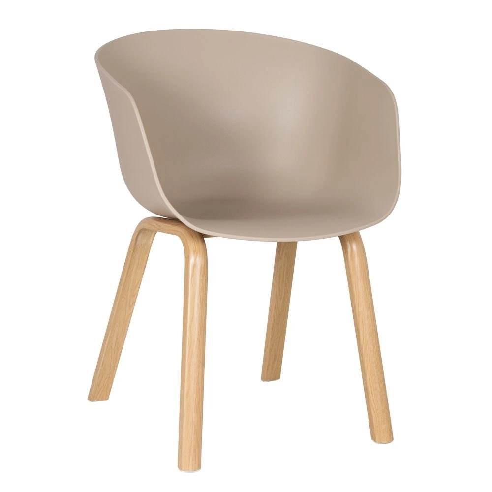Kit 6 Cadeiras de jantar Cassia com design moderno e assento confortável – Nude