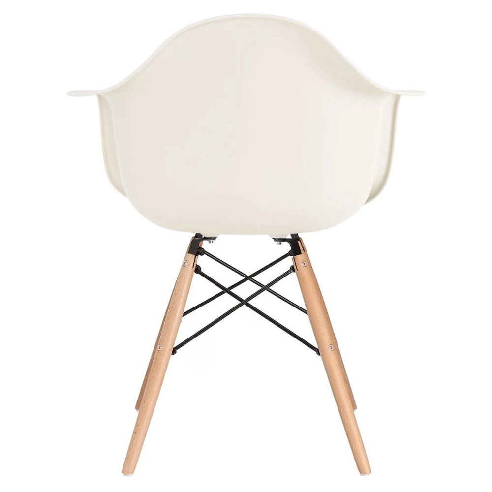 Kit 6 Cadeiras de jantar Charles Eames Eiffel DAW em Polipropileno - Creme Kit 6 Cadeiras de jantar Charles Eames Eiffel DAW em Polipropileno - Creme