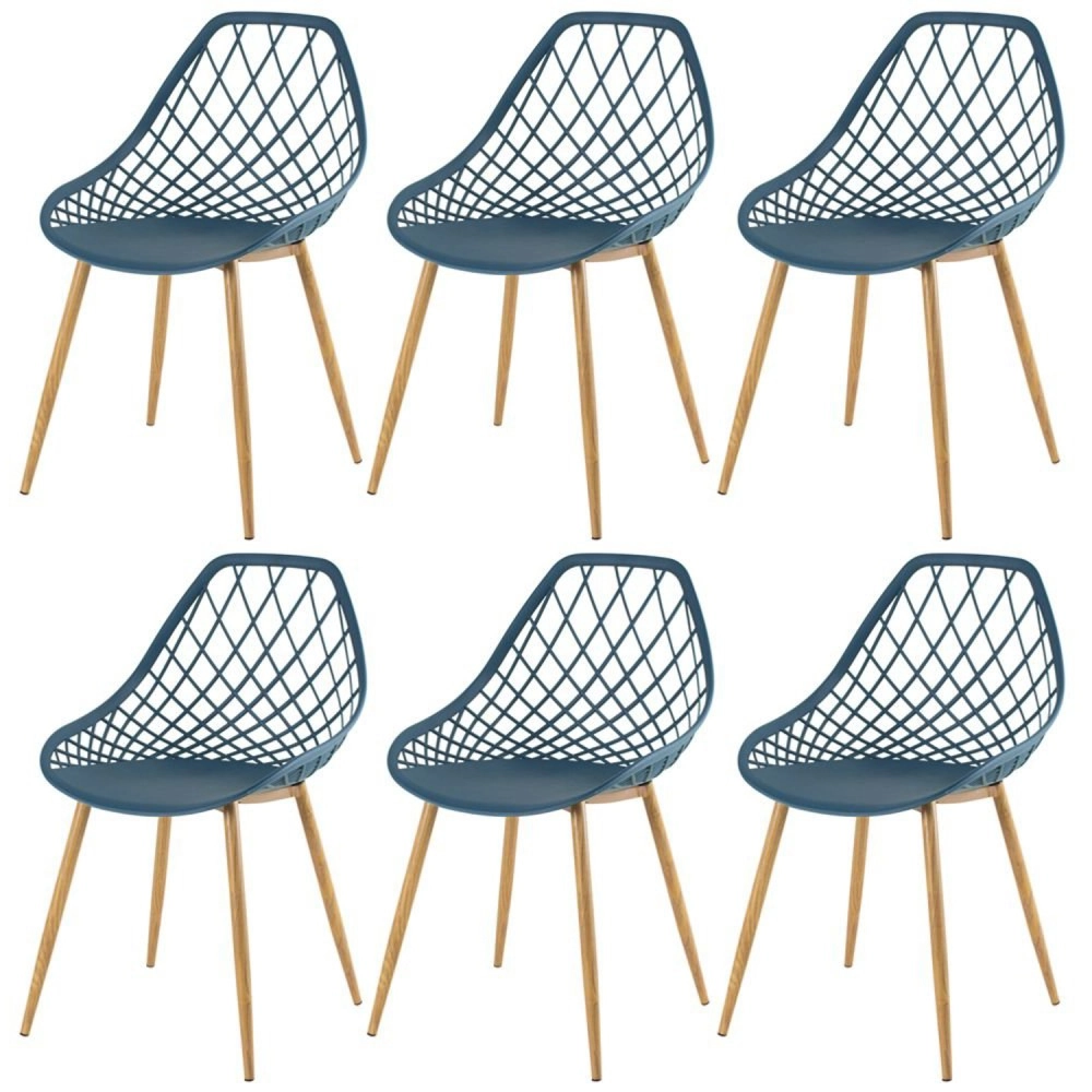 Kit 6 Cadeiras de jantar Clarice Cloe com design contemporâneo - Azul petróleo Kit 6 Cadeiras de jantar Clarice Cloe com design contemporâneo - Azul petróleo