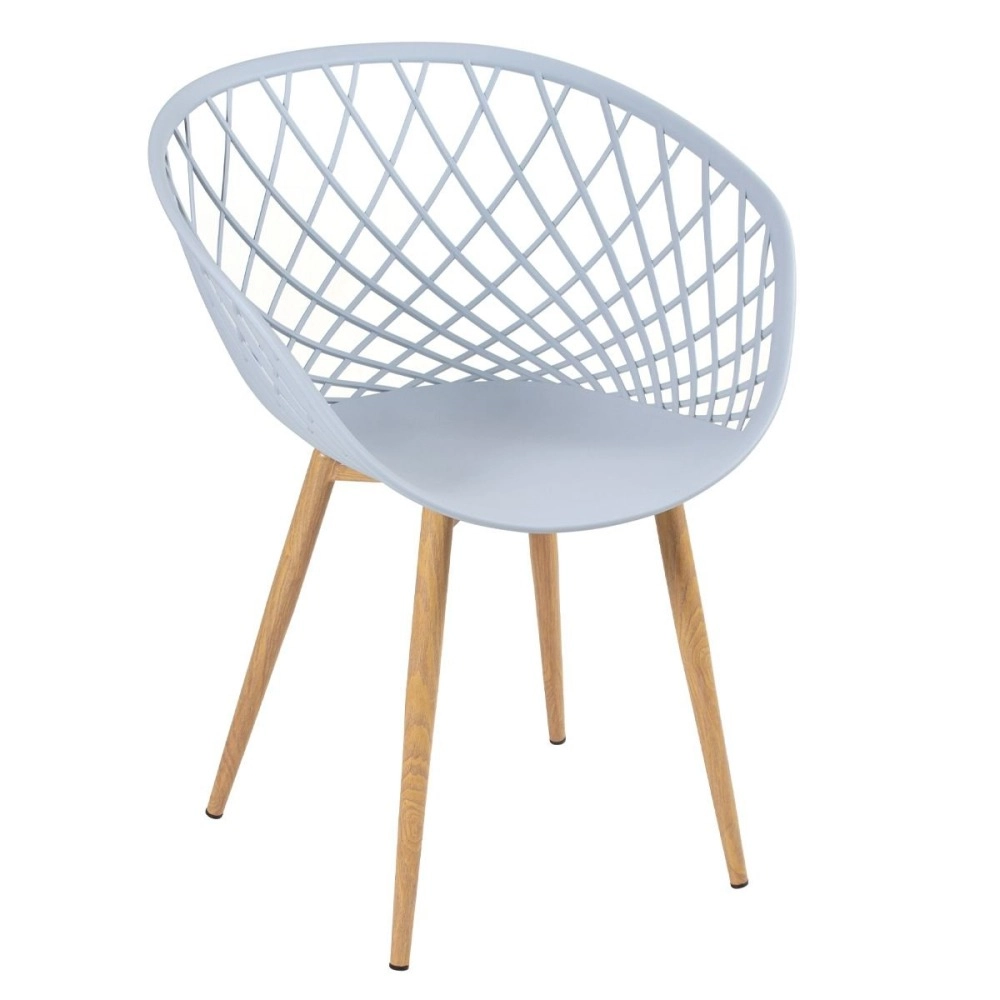 Kit 6 Cadeiras de jantar Clarice Nest com design moderno e anatômico - Cinza Kit 6 Cadeiras de jantar Clarice Nest com design moderno e anatômico - Cinza