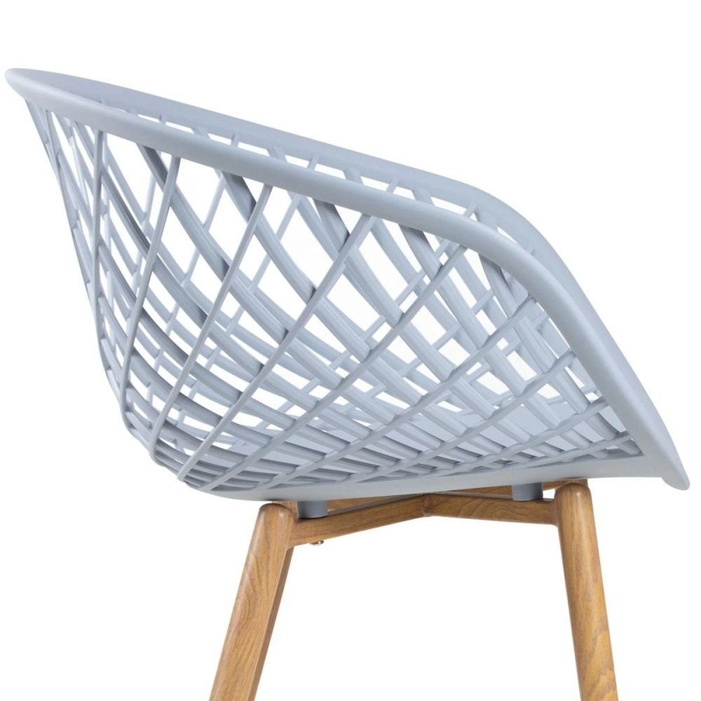 Kit 6 Cadeiras de jantar Clarice Nest com design moderno e anatômico - Cinza Kit 6 Cadeiras de jantar Clarice Nest com design moderno e anatômico - Cinza