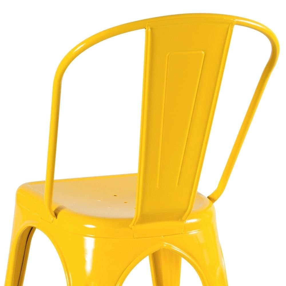 Kit 6 Cadeiras de jantar Iron Tolix com design industrial - Amarelo