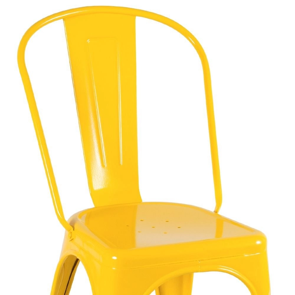 Kit 6 Cadeiras de jantar Iron Tolix com design industrial - Amarelo