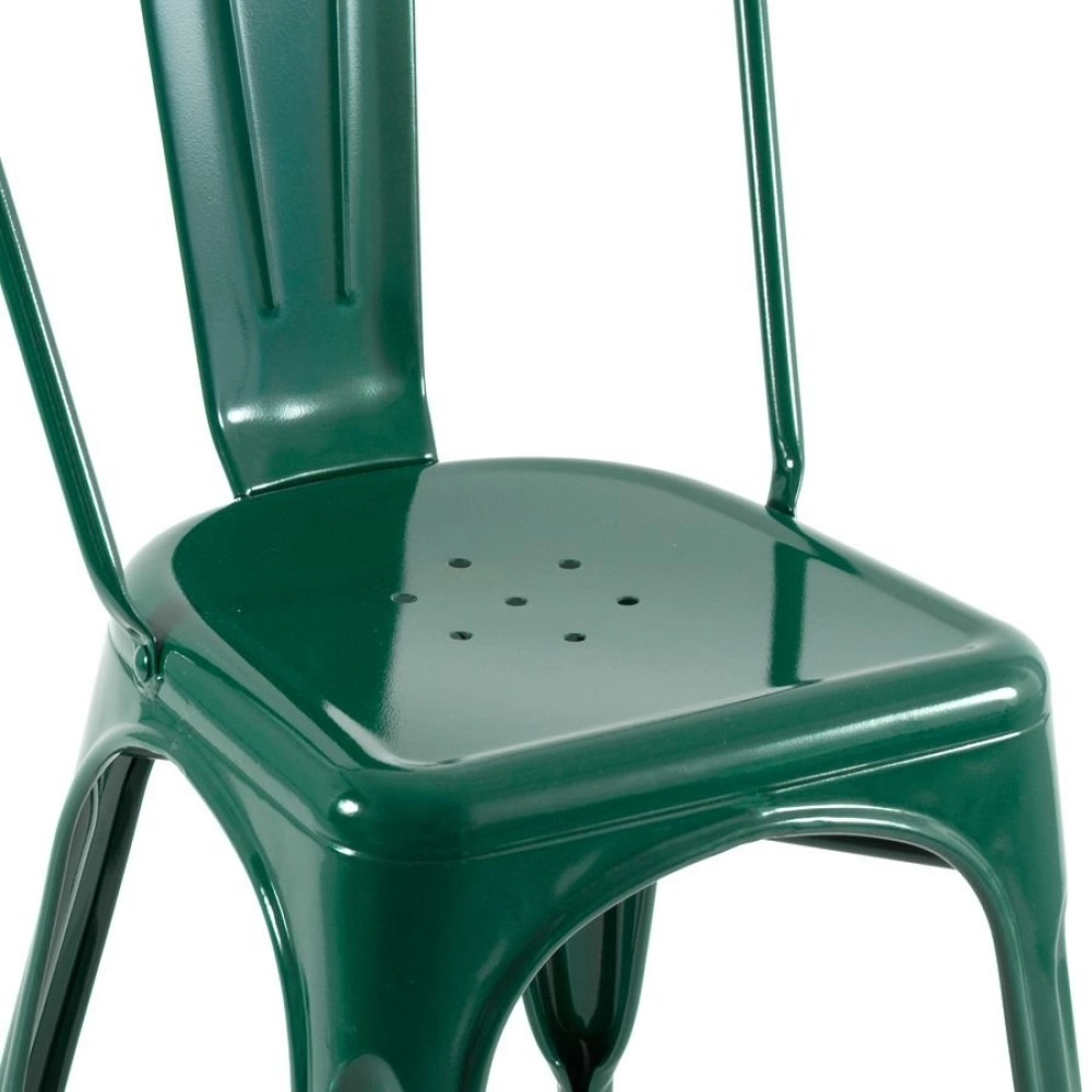 Kit 6 Cadeiras de jantar Iron Tolix com design industrial - Verde Escuro