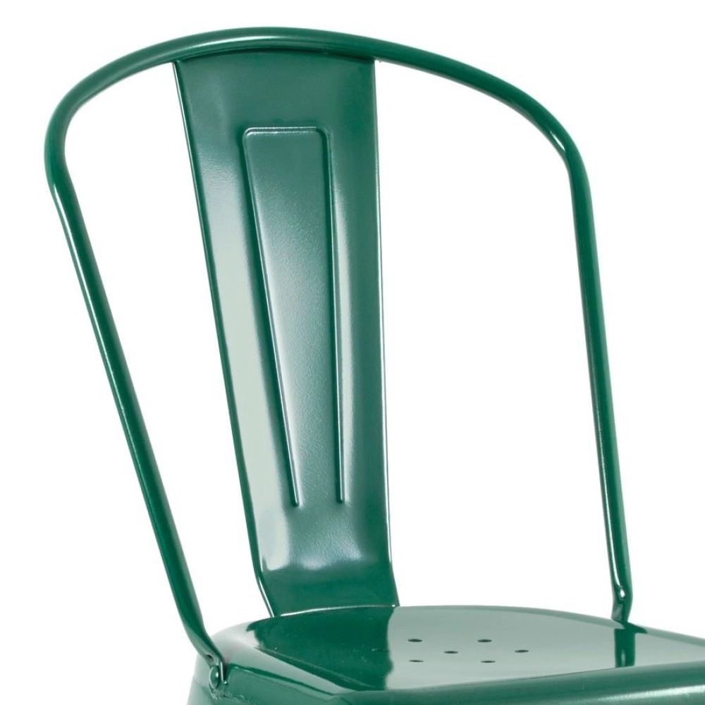 Kit 6 Cadeiras de jantar Iron Tolix com design industrial - Verde Escuro