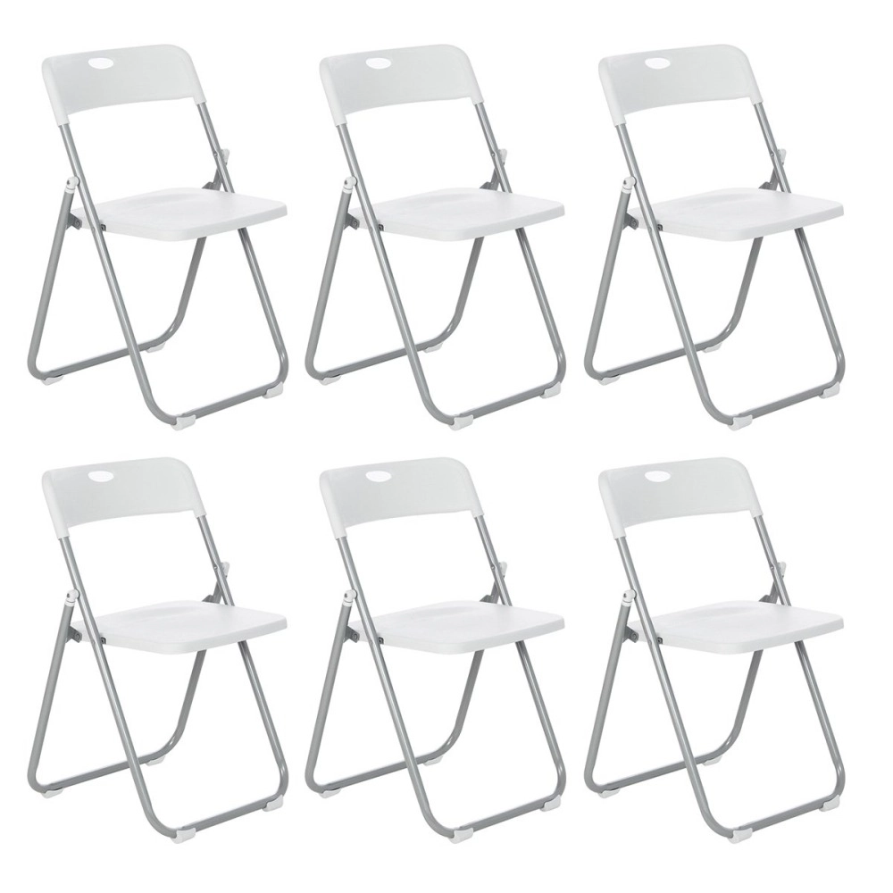 Kit 6 cadeiras dobrável Fort para restaurante e espaços comerciais – Branco