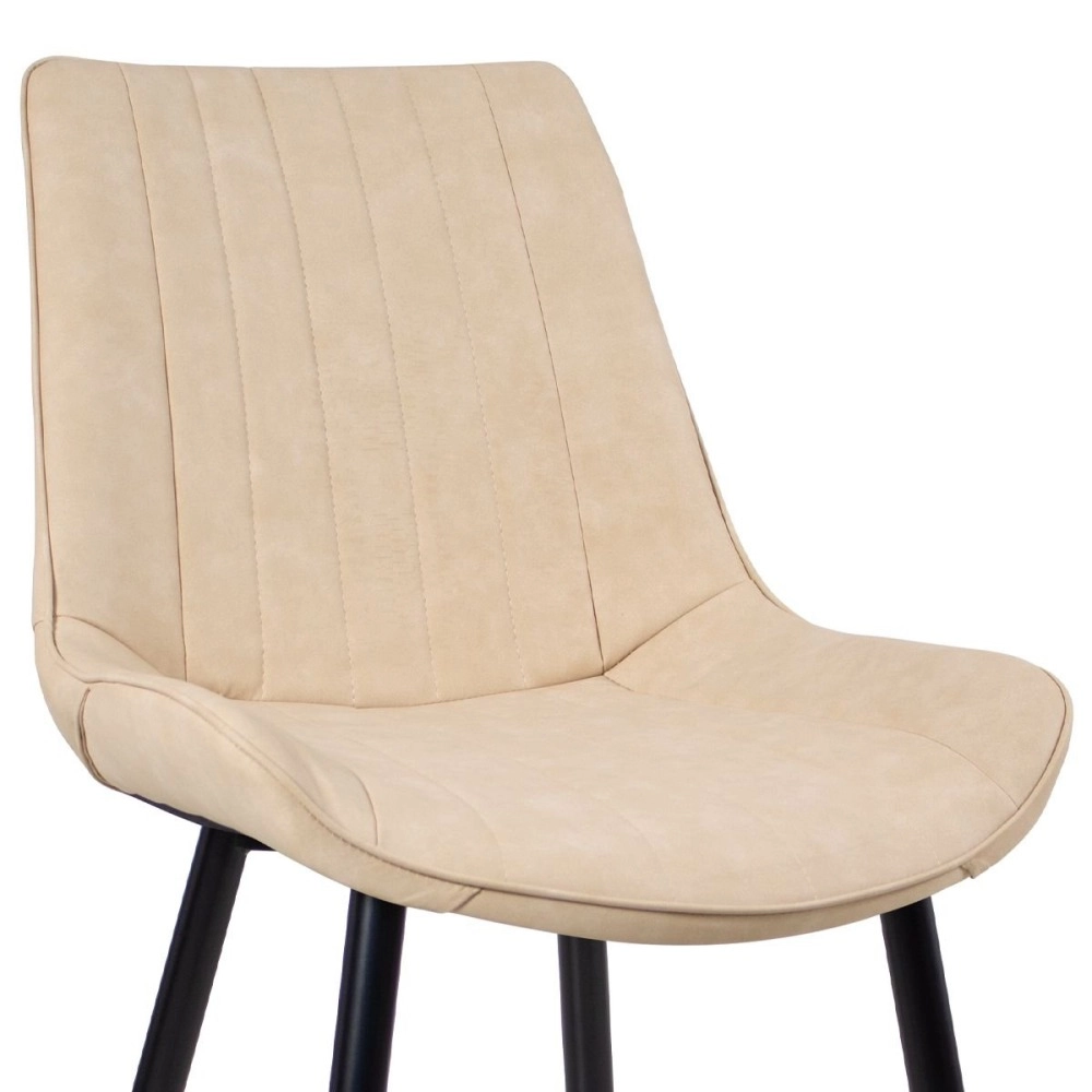Kit 6 Cadeiras estofada Chicago com design industrial - Nude Vintage